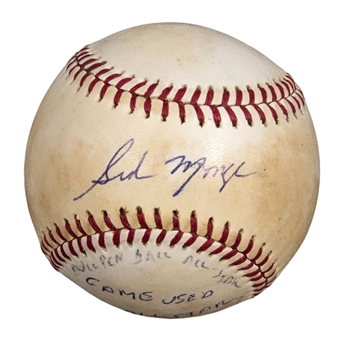 1979 Sid Monge Game Used and Signed 50th All Star Game Ball (Monge LOA)